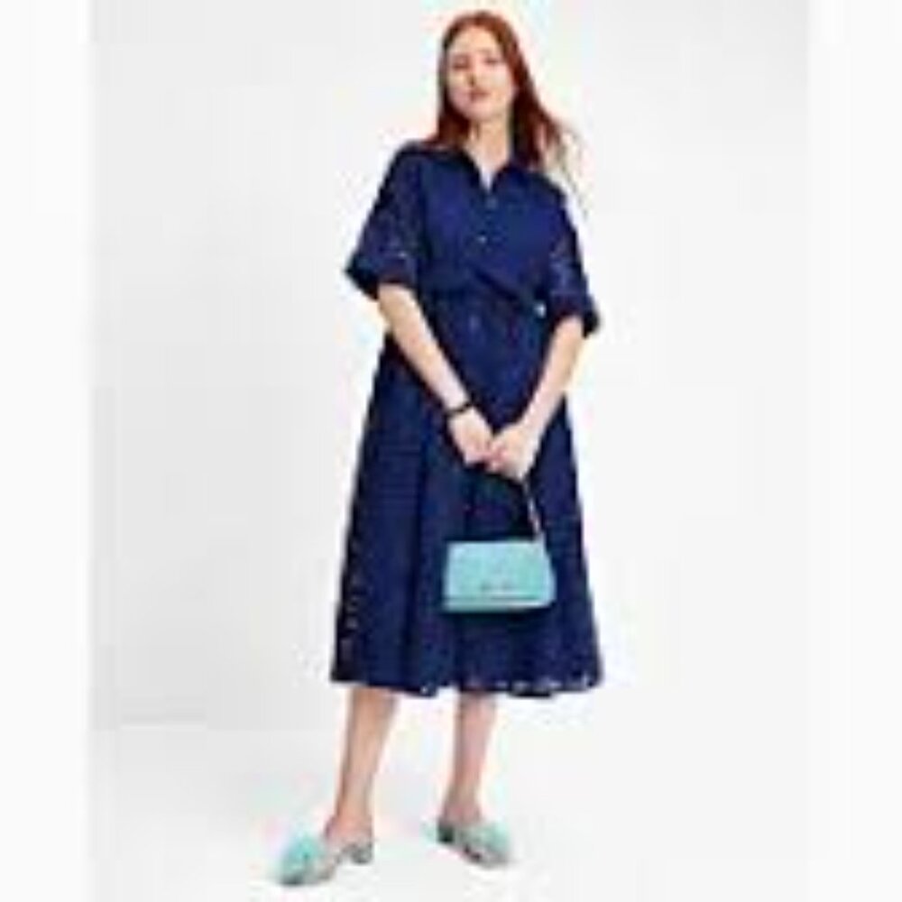 Kate Spade Embroidered Cutwork Montauk Dress Size 12